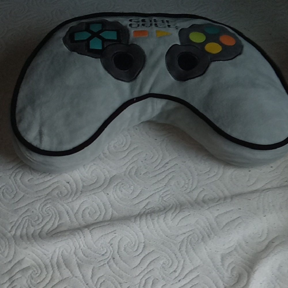 Gray Gaming Controller Pillow